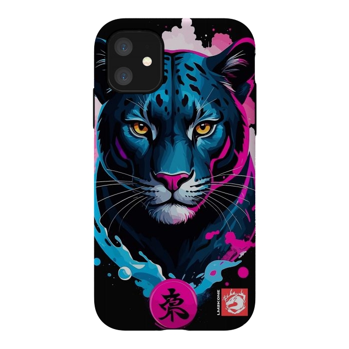 iPhone 11 StrongFit Blue and Pink Panther by LM2Kone