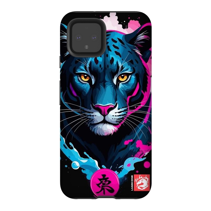 Pixel 4 StrongFit Blue and Pink Panther by LM2Kone