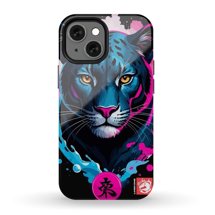 iPhone 12 mini StrongFit Blue and Pink Panther by LM2Kone