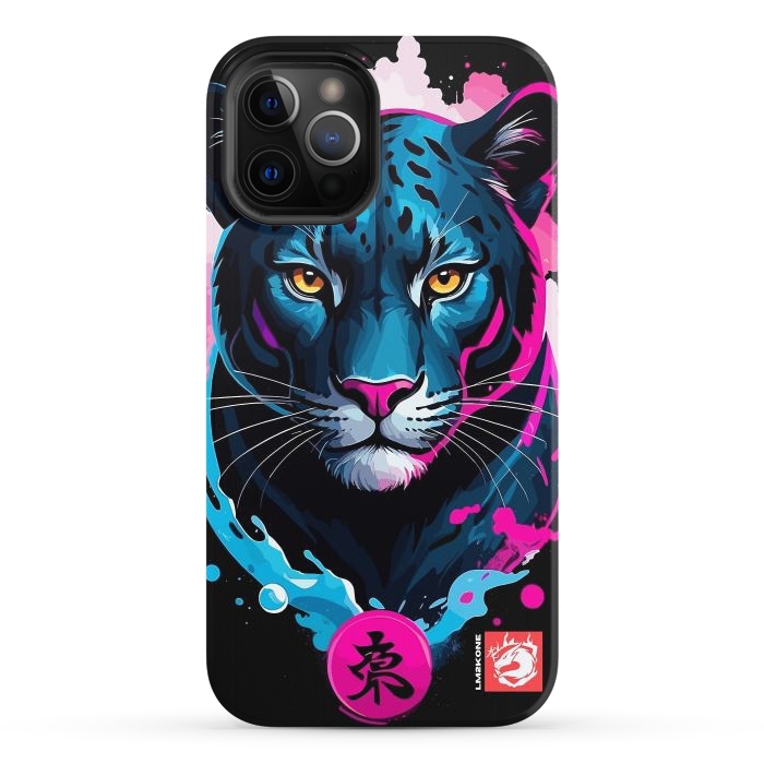 iPhone 12 Pro StrongFit Blue and Pink Panther by LM2Kone