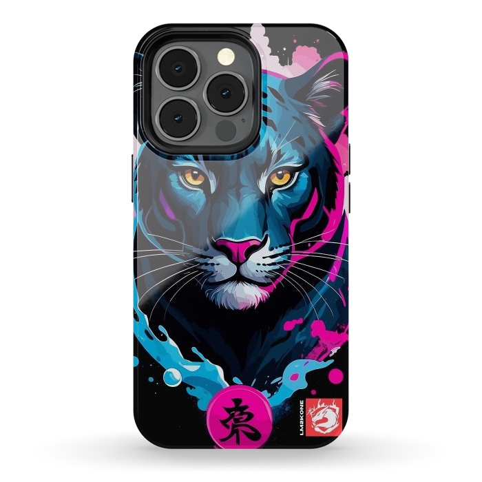 iPhone 13 pro StrongFit Blue and Pink Panther by LM2Kone