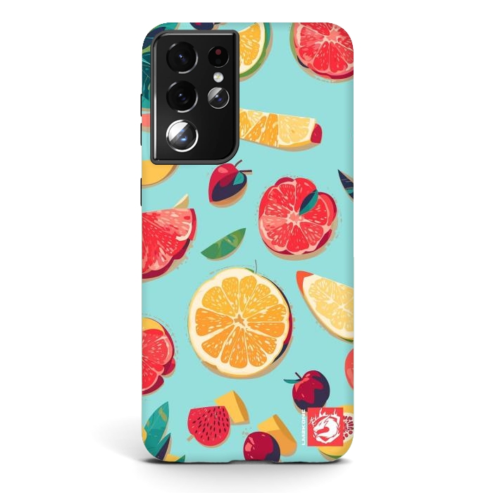 Galaxy S21 ultra StrongFit Pattern Summer Fruits by LM2Kone