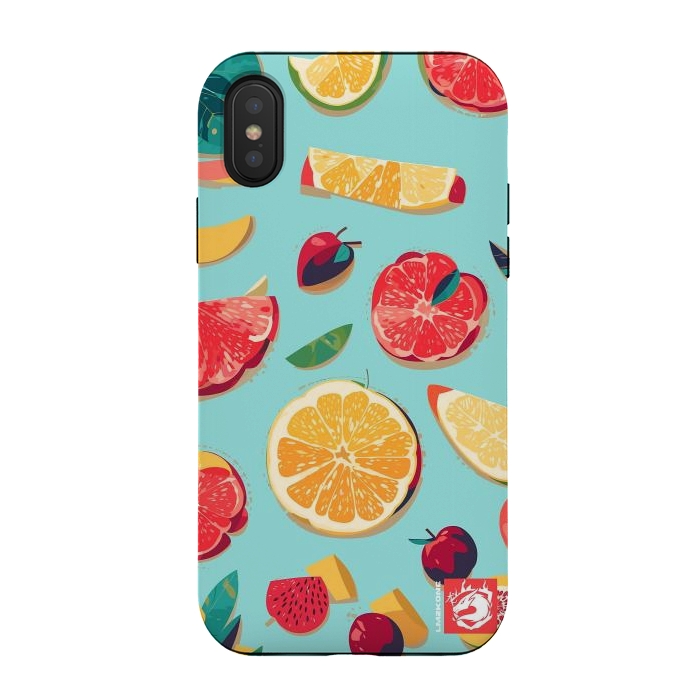 iPhone Xs / X StrongFit Pattern Summer Fruits by LM2Kone