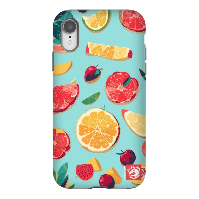 iPhone Xr StrongFit Pattern Summer Fruits by LM2Kone