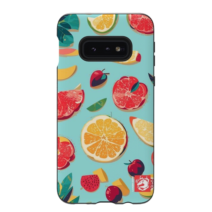 Galaxy S10e StrongFit Pattern Summer Fruits by LM2Kone