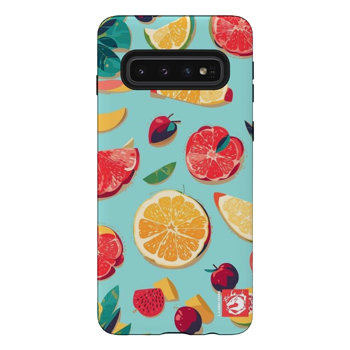 Galaxy S10 StrongFit Pattern Summer Fruits by LM2Kone