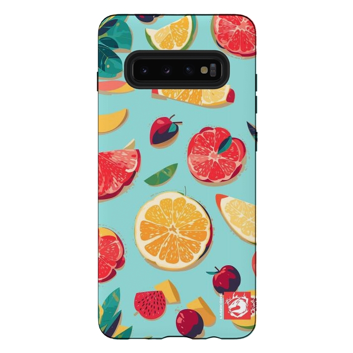 Galaxy S10 plus StrongFit Pattern Summer Fruits by LM2Kone