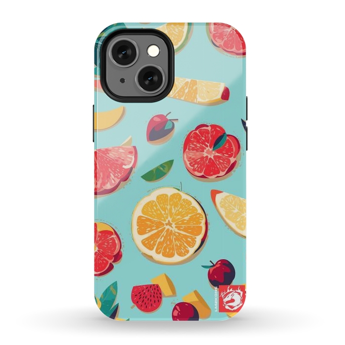 iPhone 12 mini StrongFit Pattern Summer Fruits by LM2Kone