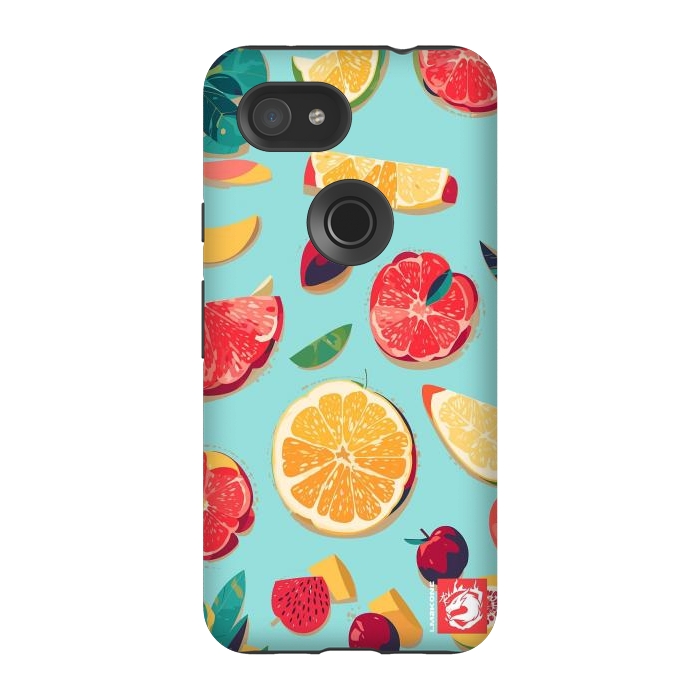 Pixel 3A StrongFit Pattern Summer Fruits by LM2Kone