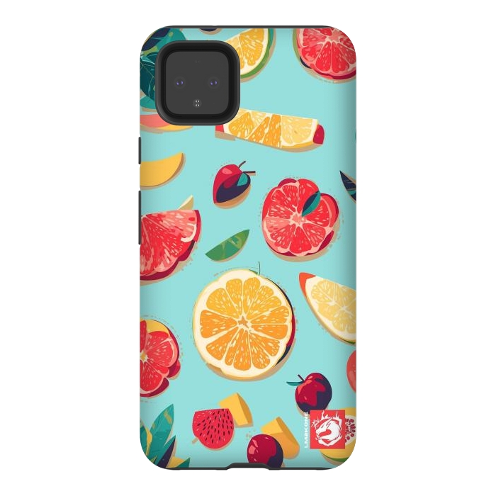 Pixel 4XL StrongFit Pattern Summer Fruits by LM2Kone