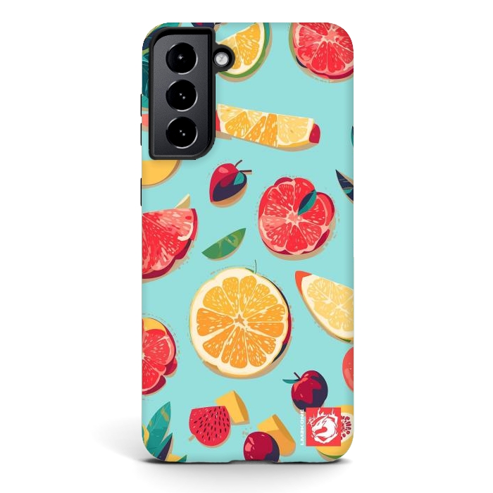 Galaxy S21 StrongFit Pattern Summer Fruits by LM2Kone