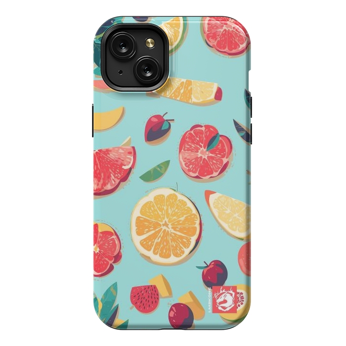 iPhone 15 Plus StrongFit Pattern Summer Fruits by LM2Kone