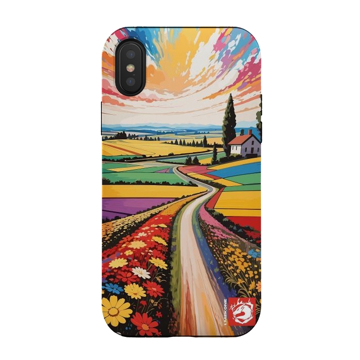 iPhone Xs / X StrongFit Landscape Flowers Nature by LM2Kone