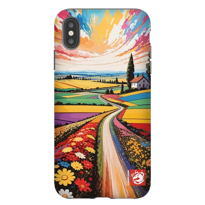 iPhone Xs Max StrongFit Landscape Flowers Nature by LM2Kone