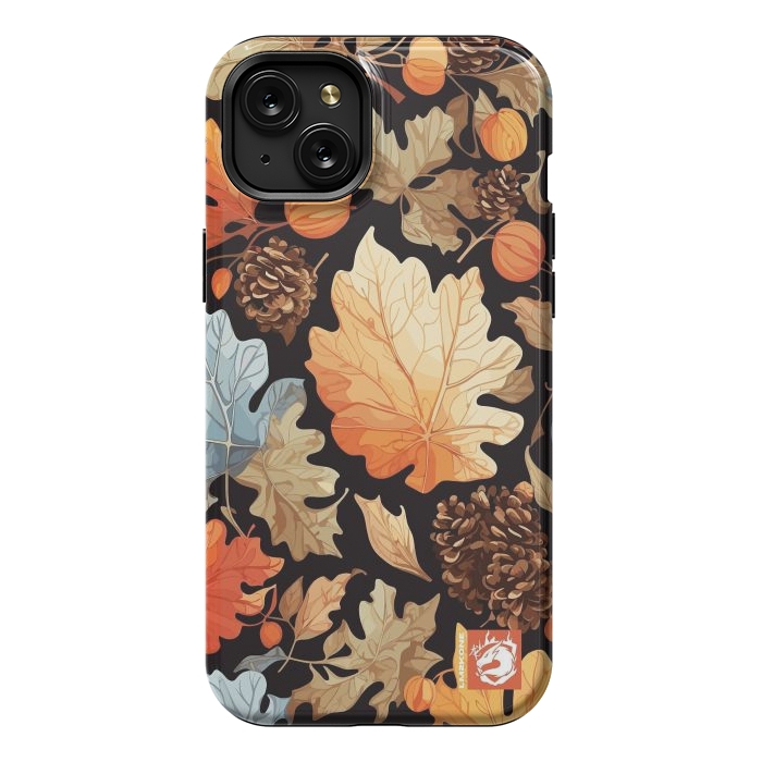 iPhone 15 Plus StrongFit Leaf Automn Pattern by LM2Kone