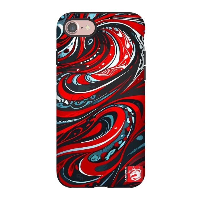 iPhone 7 StrongFit Red Wave Pattern by LM2Kone