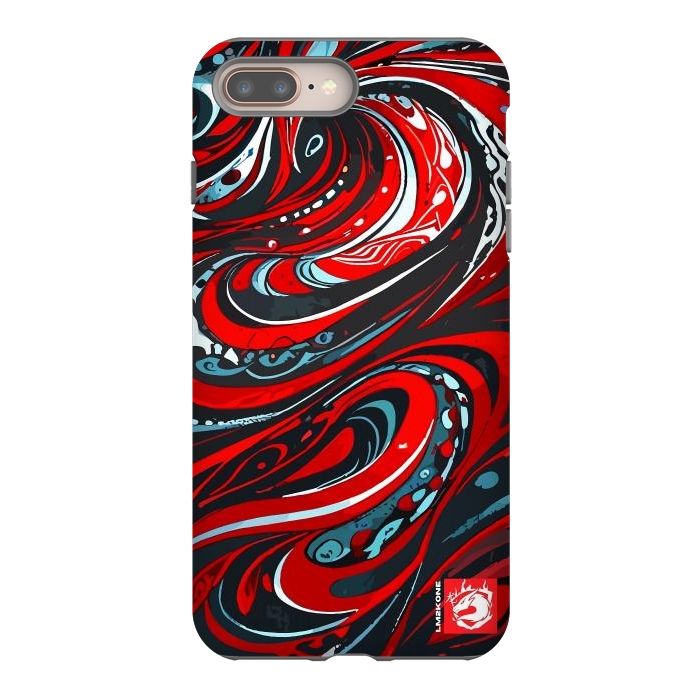 iPhone 7 plus StrongFit Red Wave Pattern by LM2Kone