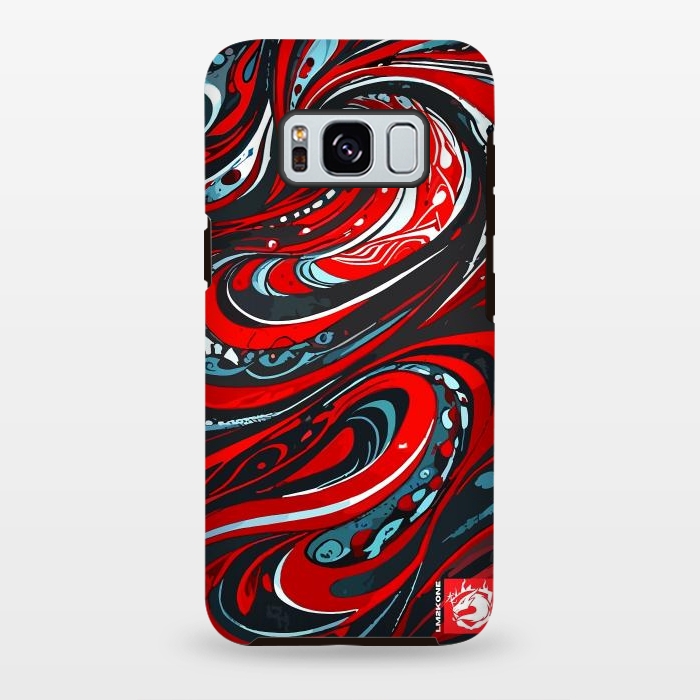 Galaxy S8 plus StrongFit Red Wave Pattern by LM2Kone