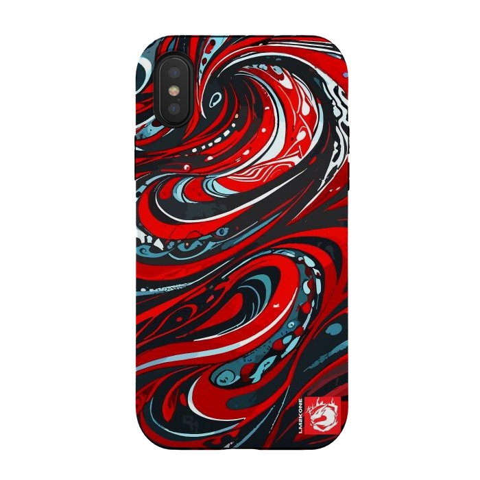 iPhone Xs / X StrongFit Red Wave Pattern by LM2Kone