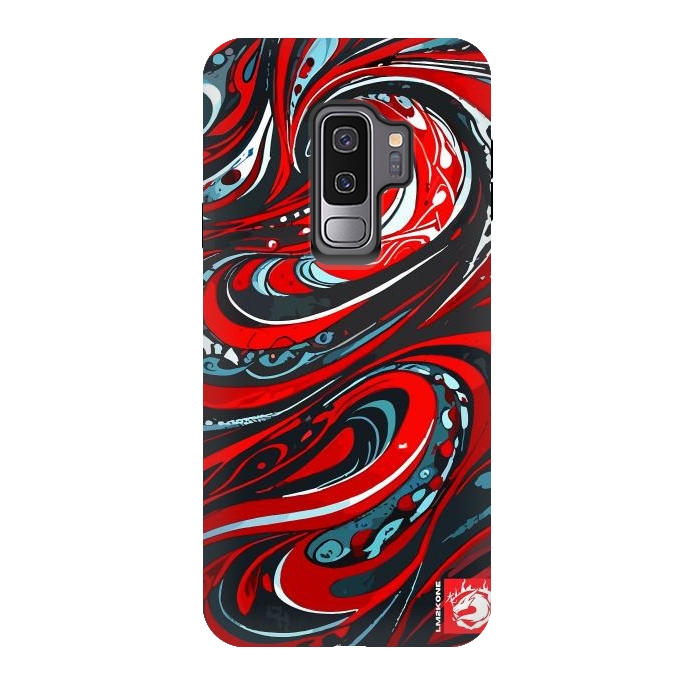 Galaxy S9 plus StrongFit Red Wave Pattern by LM2Kone