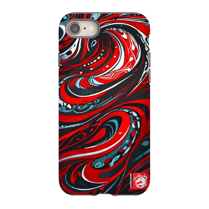 iPhone 8 StrongFit Red Wave Pattern by LM2Kone