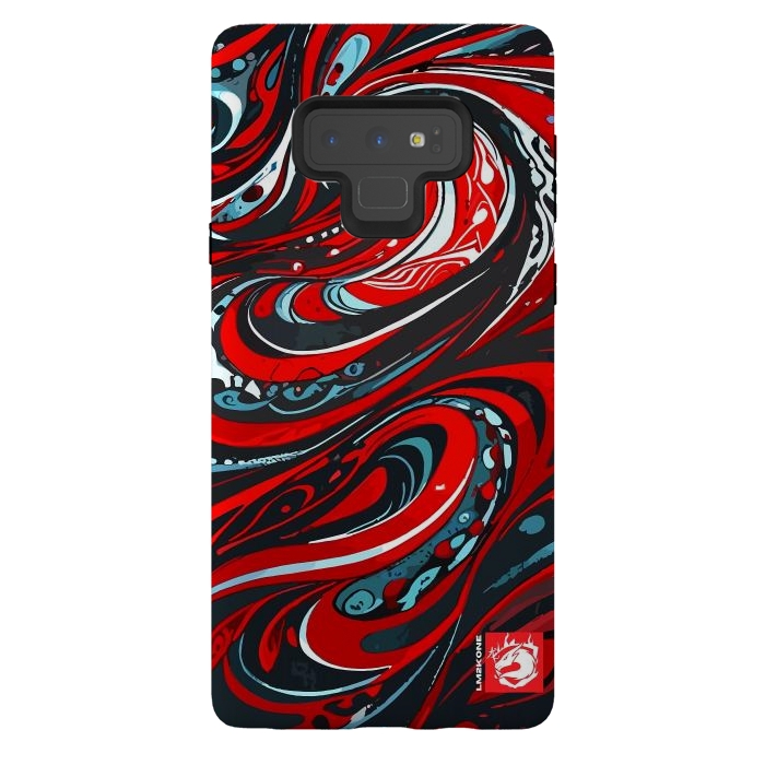 Galaxy Note 9 StrongFit Red Wave Pattern by LM2Kone