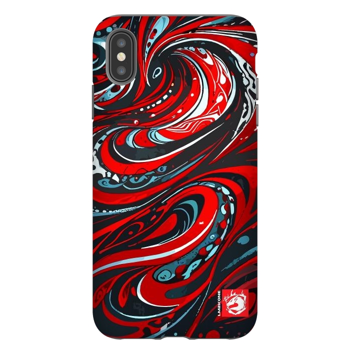 iPhone Xs Max StrongFit Red Wave Pattern by LM2Kone