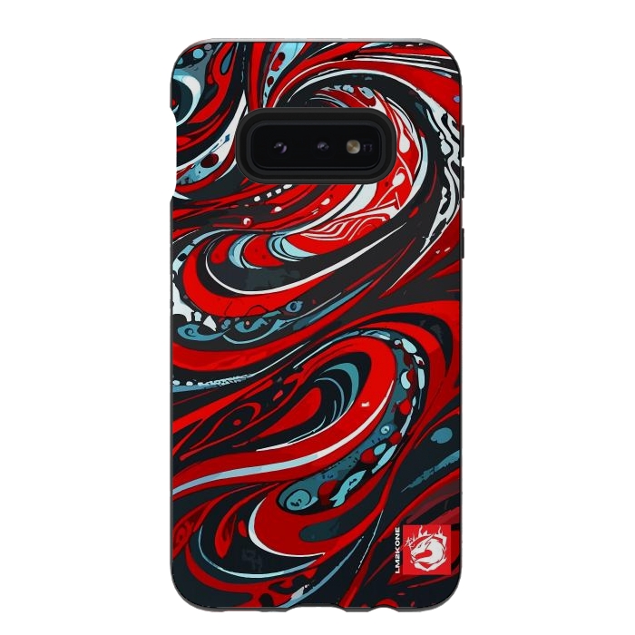 Galaxy S10e StrongFit Red Wave Pattern by LM2Kone