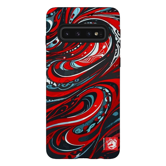 Galaxy S10 StrongFit Red Wave Pattern by LM2Kone