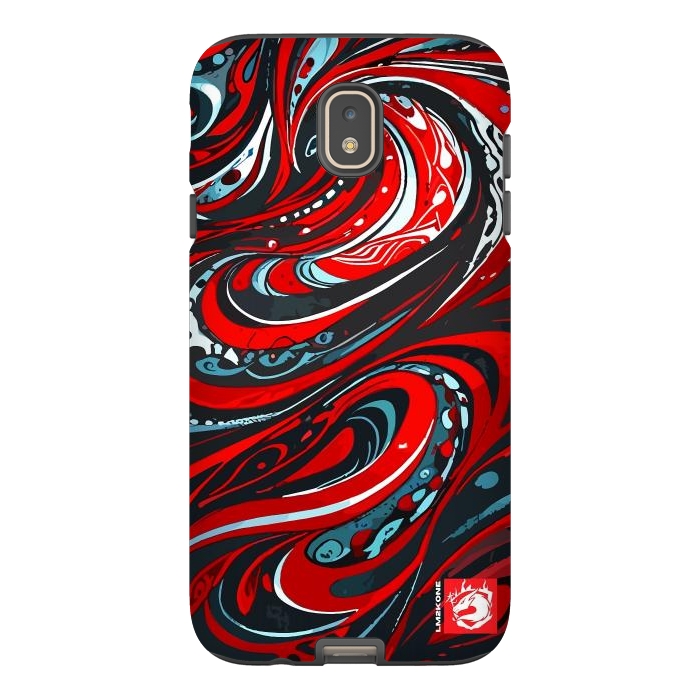 Galaxy J7 StrongFit Red Wave Pattern by LM2Kone