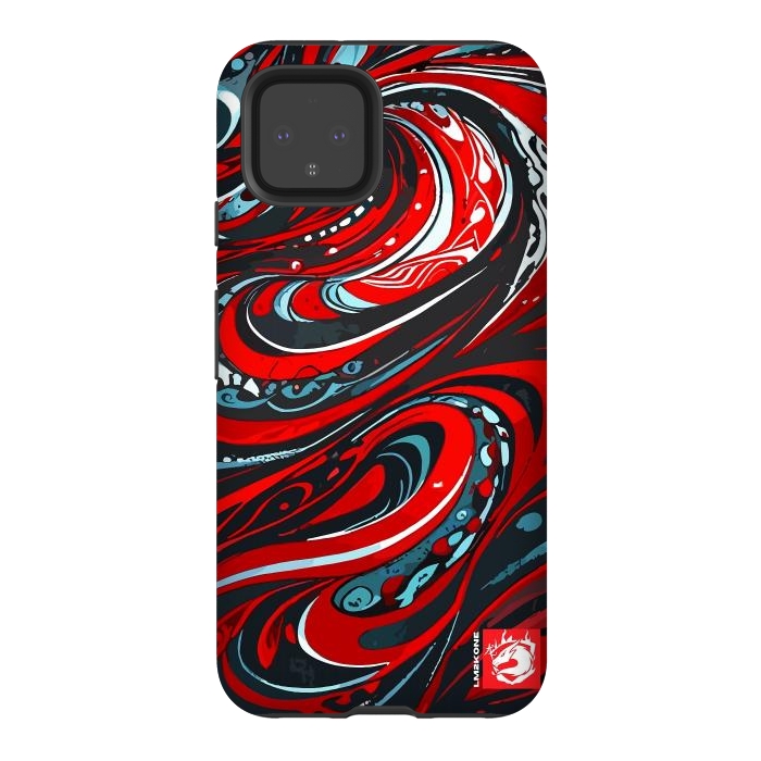 Pixel 4 StrongFit Red Wave Pattern by LM2Kone