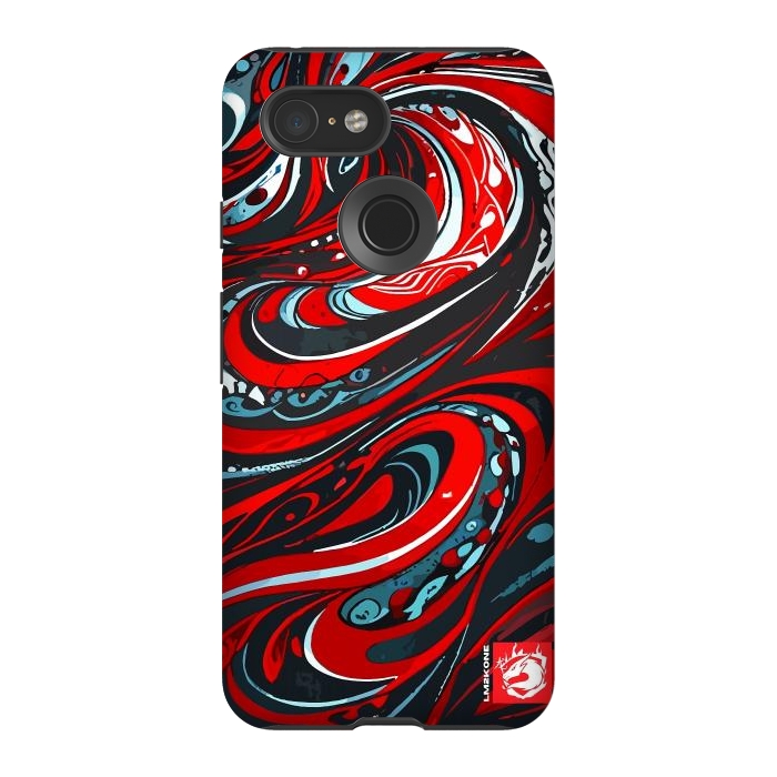 Pixel 3 StrongFit Red Wave Pattern by LM2Kone