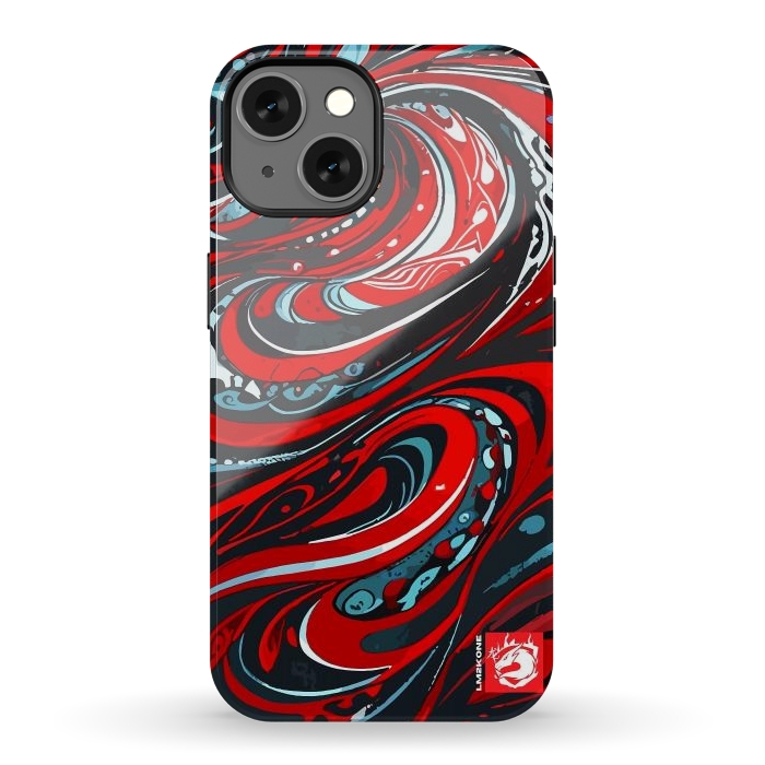 iPhone 13 StrongFit Red Wave Pattern by LM2Kone