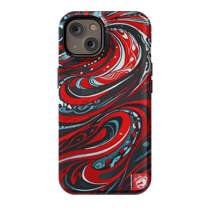 iPhone 14 StrongFit Red Wave Pattern by LM2Kone