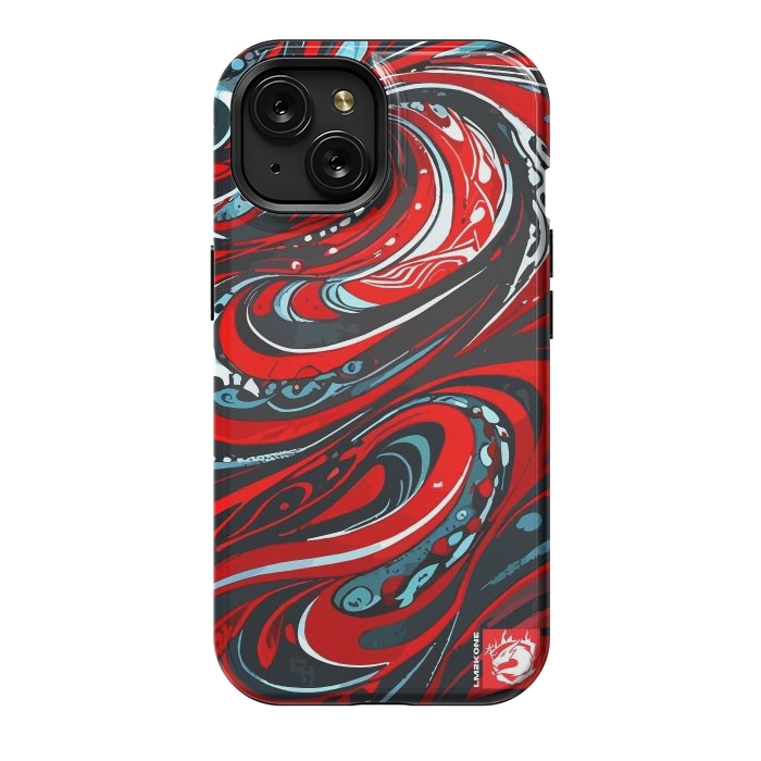 iPhone 15 StrongFit Red Wave Pattern by LM2Kone