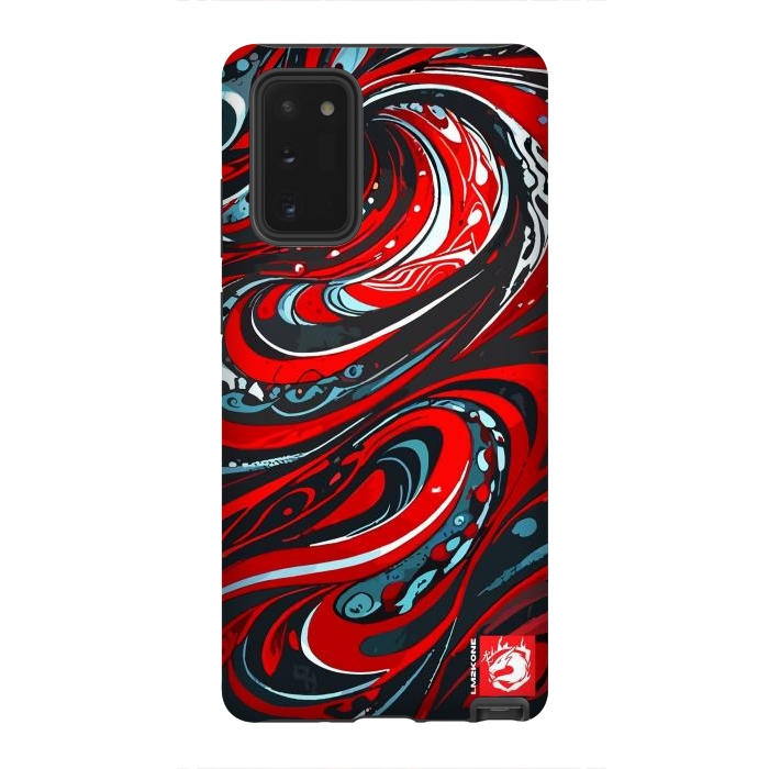 Galaxy Note 20 StrongFit Red Wave Pattern by LM2Kone