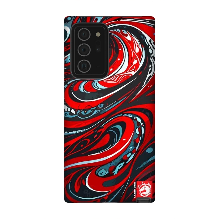 Galaxy Note 20 Ultra StrongFit Red Wave Pattern by LM2Kone