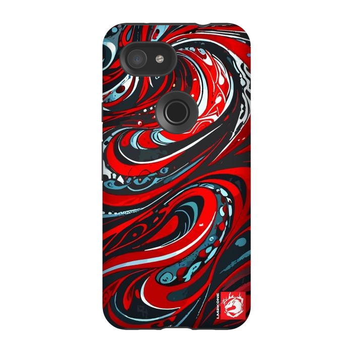 Pixel 3A StrongFit Red Wave Pattern by LM2Kone