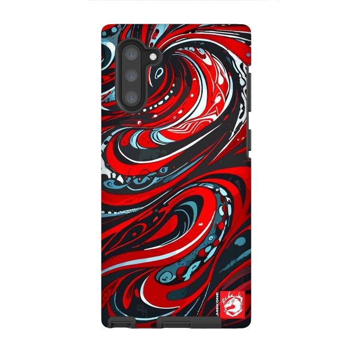 Galaxy Note 10 StrongFit Red Wave Pattern by LM2Kone