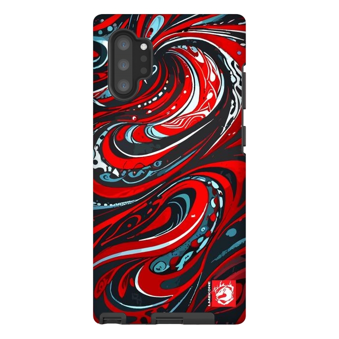 Galaxy Note 10 plus StrongFit Red Wave Pattern by LM2Kone