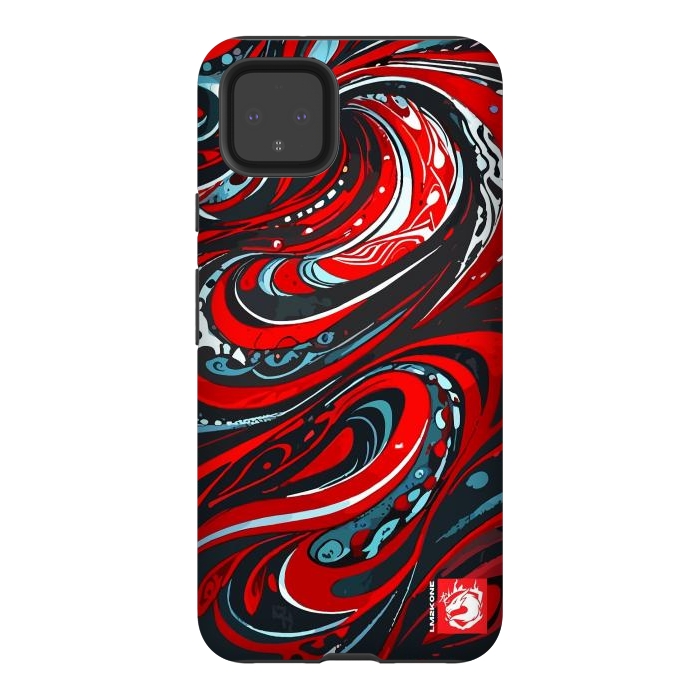 Pixel 4XL StrongFit Red Wave Pattern by LM2Kone