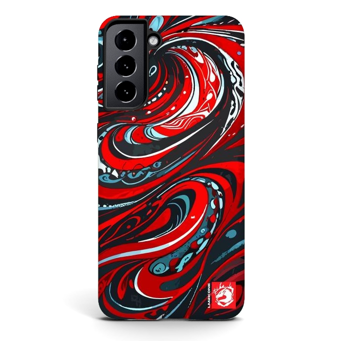 Galaxy S21 StrongFit Red Wave Pattern by LM2Kone