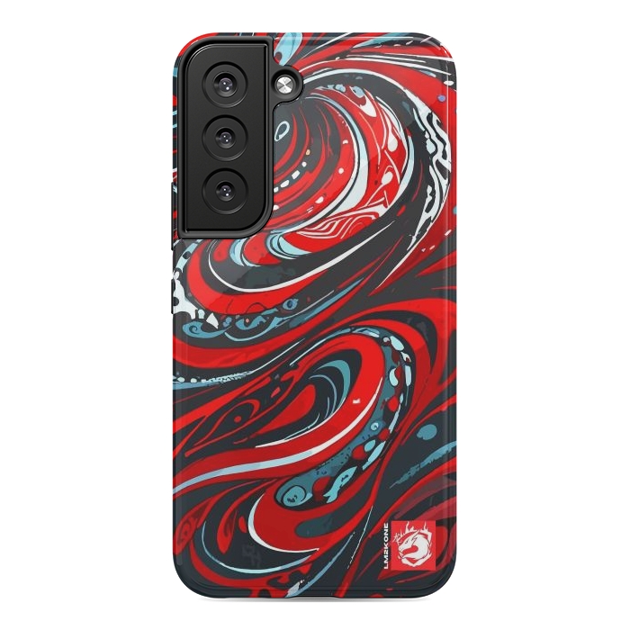 Galaxy S22 StrongFit Red Wave Pattern by LM2Kone