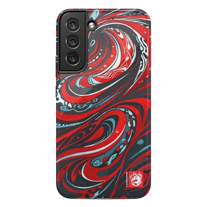 Galaxy S22 plus StrongFit Red Wave Pattern by LM2Kone