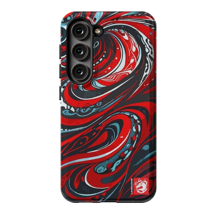 Galaxy S23 StrongFit Red Wave Pattern by LM2Kone