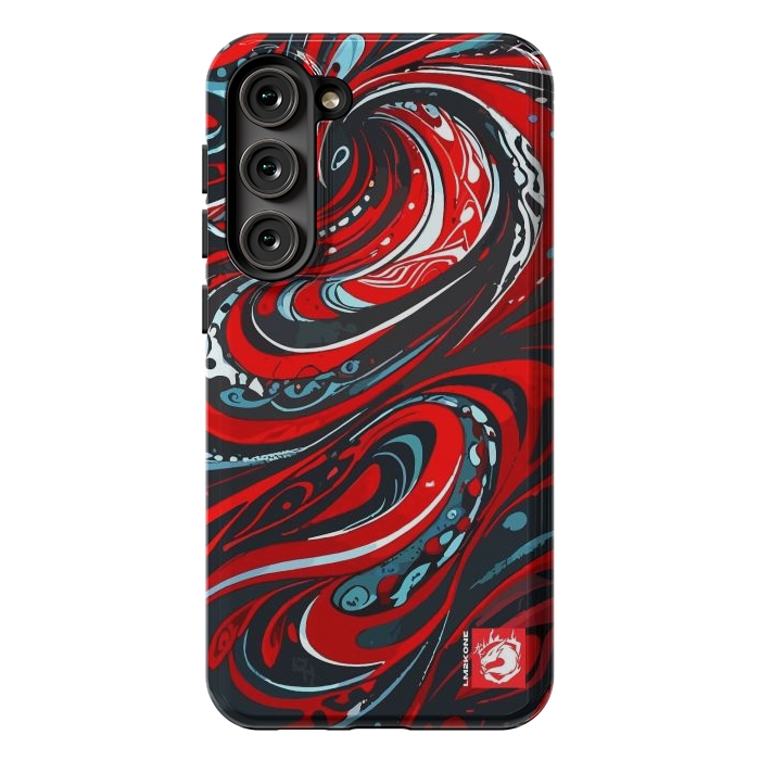 Galaxy S23 Plus StrongFit Red Wave Pattern by LM2Kone