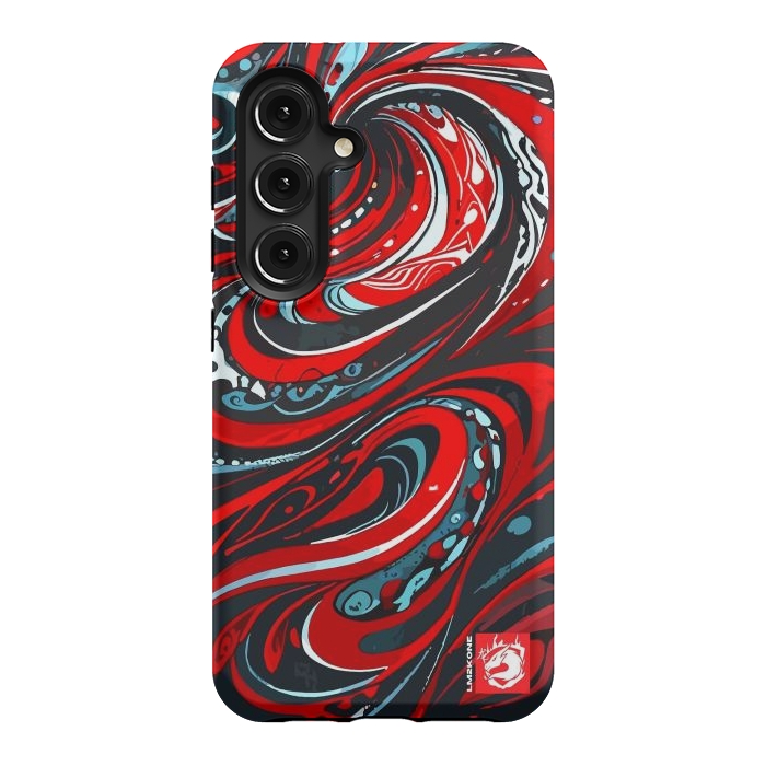 Galaxy S24 StrongFit Red Wave Pattern by LM2Kone