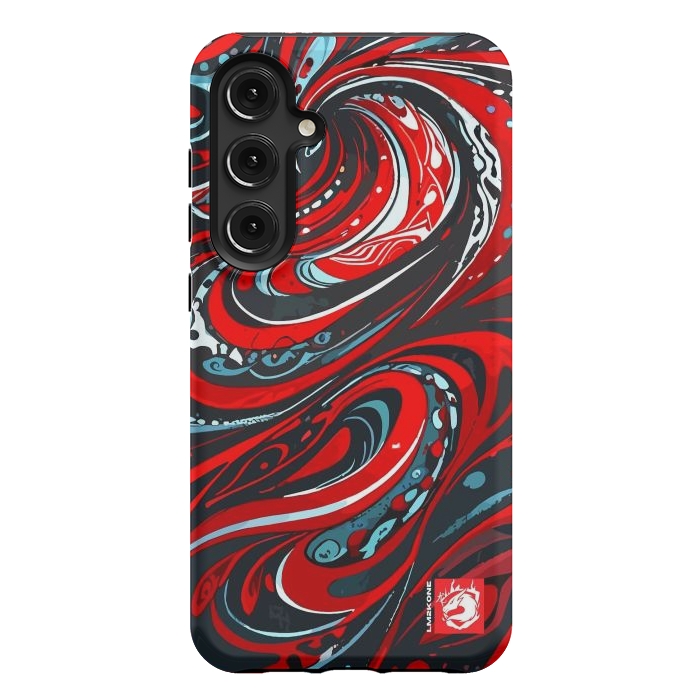 Galaxy S24 Plus StrongFit Red Wave Pattern by LM2Kone