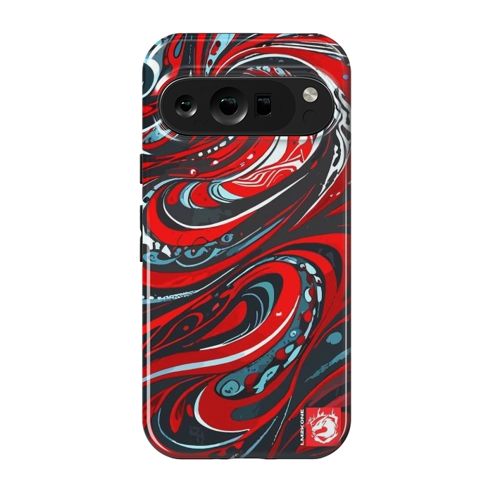 Pixel 9 pro StrongFit Red Wave Pattern by LM2Kone