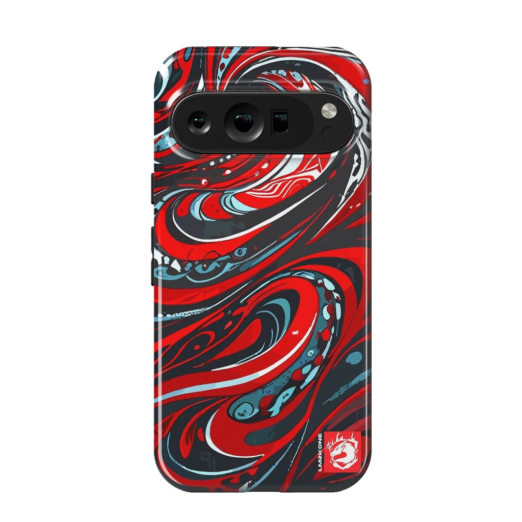 Pixel 9 pro StrongFit Red Wave Pattern by LM2Kone